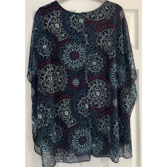 Catherine’s Women’s Tops 2X ~SET OF 3~ Bohemian Blouses Stretchy Flowy Cool EUC - Picture 8 of 16